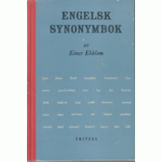 EKBLOM, EINAR: Kortfattad engelsk synonymbok